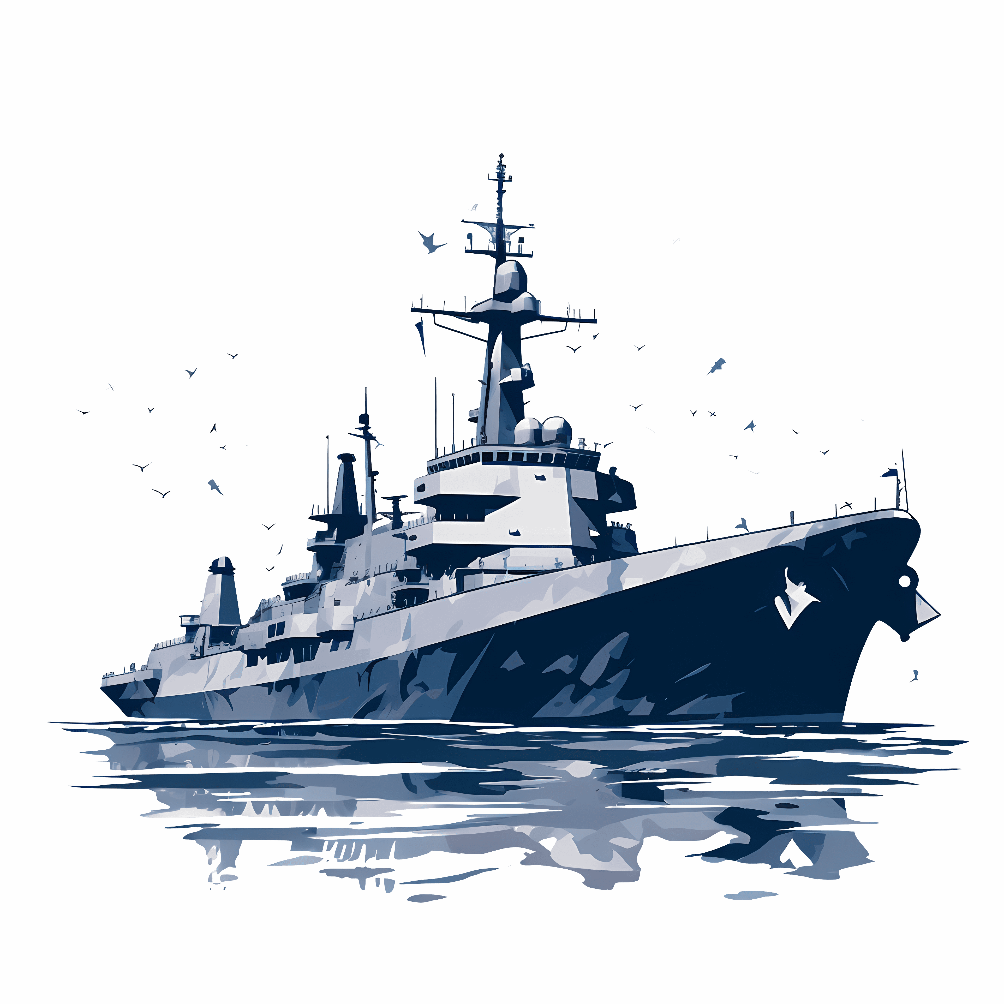 Navy ship illustration