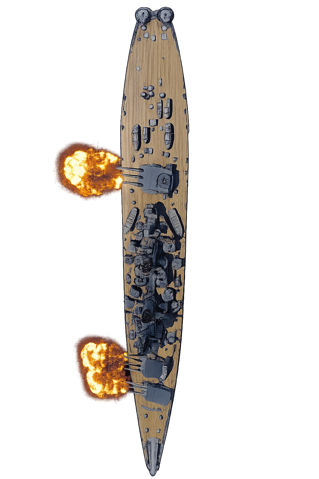 Battleship at sea